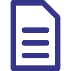 Document icon with three horizontal lines.