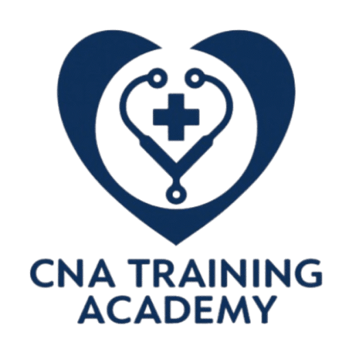 Heart logo with CNA Training Academy text.